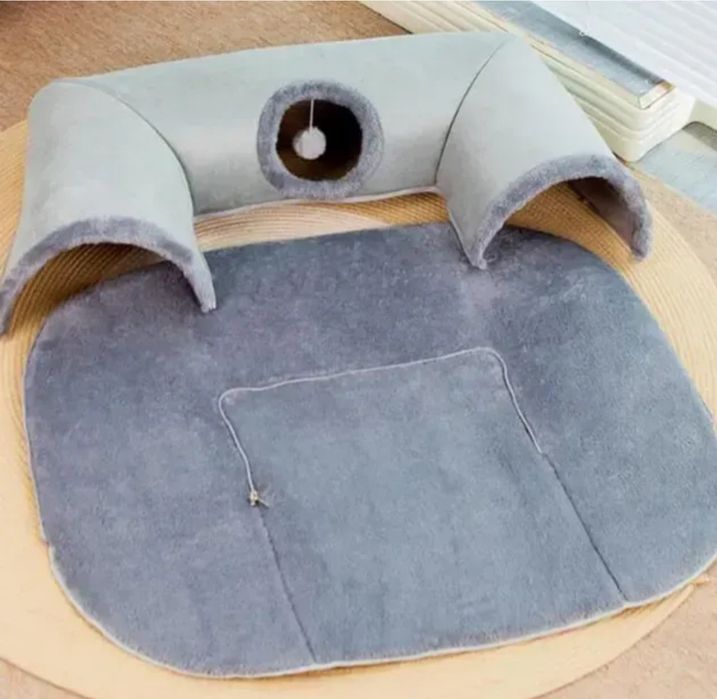 Ігровий тунельний килимок 2 в 1 Cat Bed . Лежанка для котів