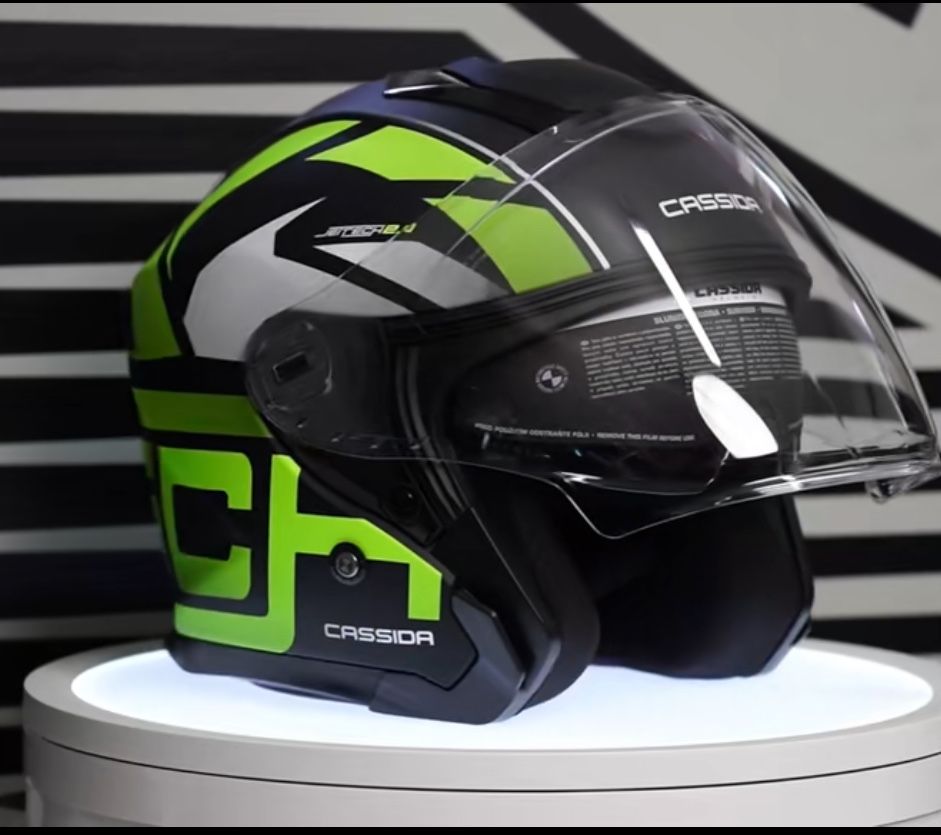 Kask motocyklowy Cassida Jet-Tech szyba antyfog interkom ready XS-XXL