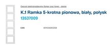 Berker K.1 Ramka pięciokrotna pionowa Biały połysk