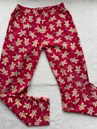 Czerwone spodnie od piżamy z motywem świątecznym - rozm. 140