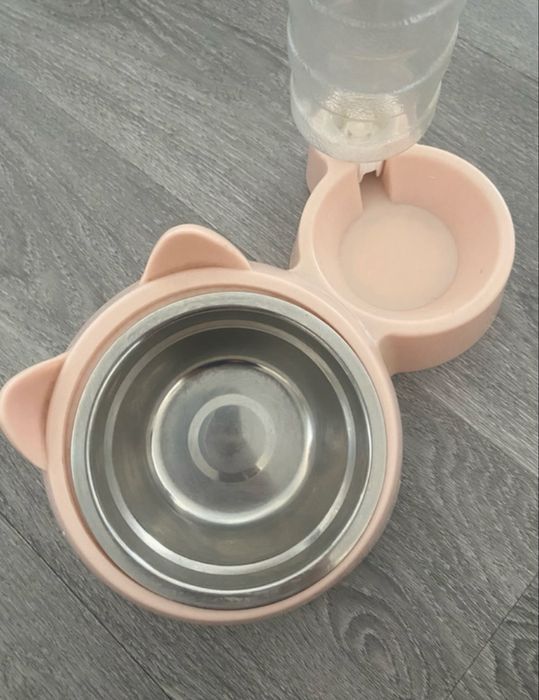 tigela de água e comer