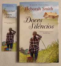Livro "Doces Silêncios" de Deborah Smith, com marcador