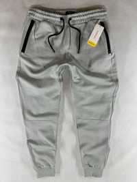 TERRANOVA spodnie dresowe męskie szare z kieszeniami na zamki XL