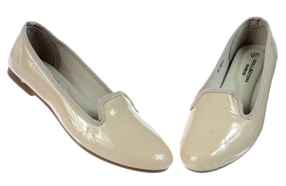 Rozmiar: 39 Baleriny Mokasyny Lakierki Lordsy Buty Damskie 6393