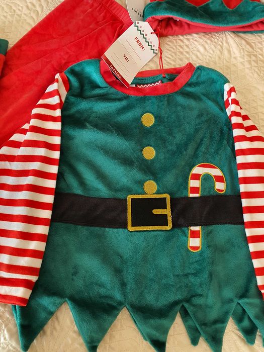 fato elfo 3-4 anos novo