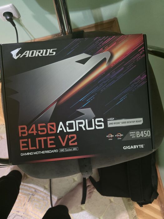 b450 aorus elite v2 материнська плата