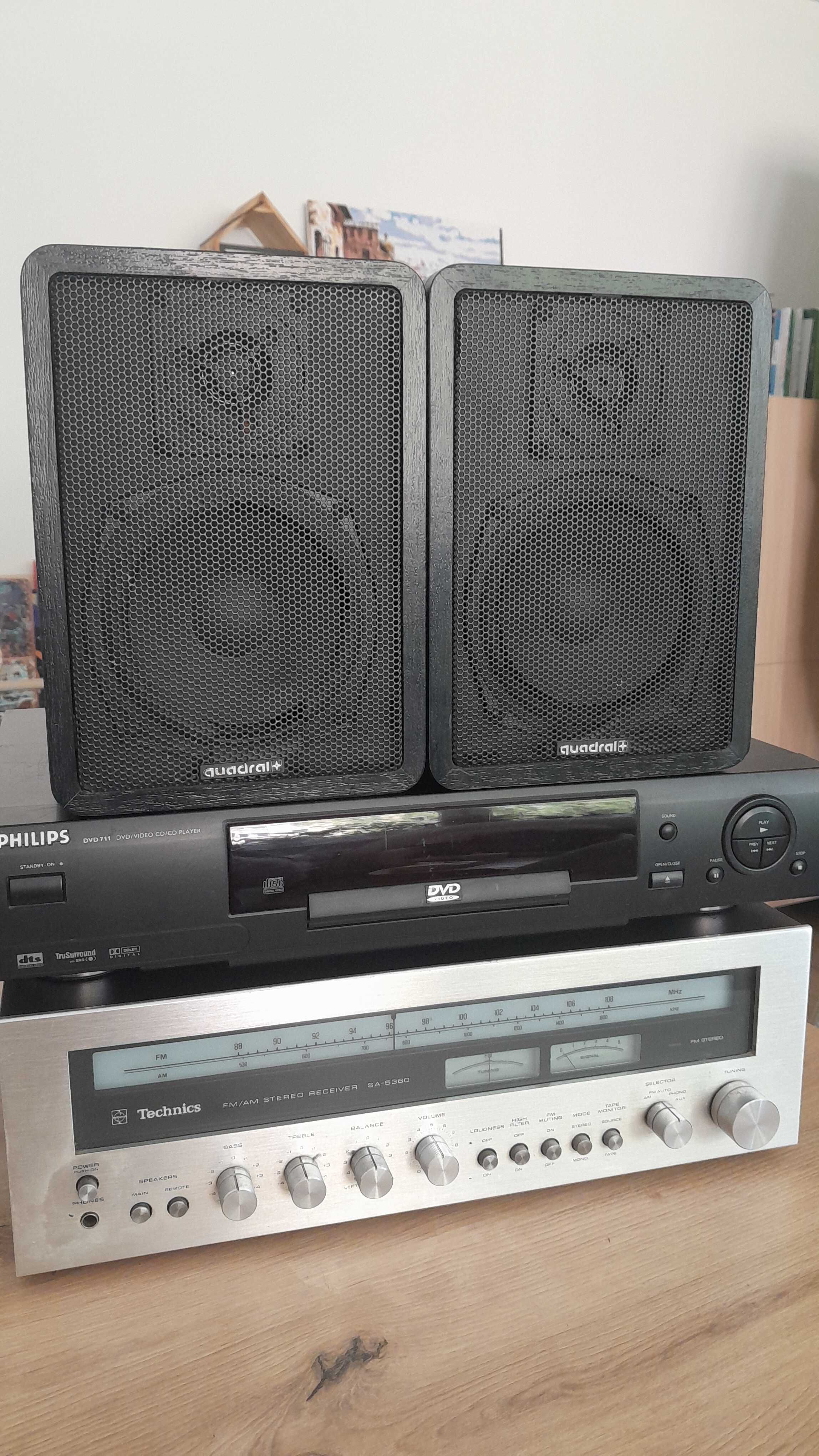 Zestaw audio - Amplituner Technics SA-5360, Głośniki Quadral SM 60 +