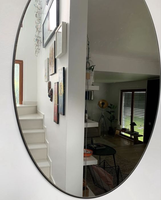 2 espelhos zara home em metal preto