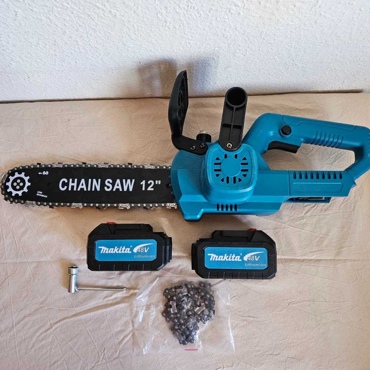 Аккумуляторная цепная пила Makita 48V 12" с кейсом и цепью