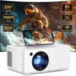 Venircool Mini rzutnik, elektryczny projektor ostrości 1080P FHD 300 A