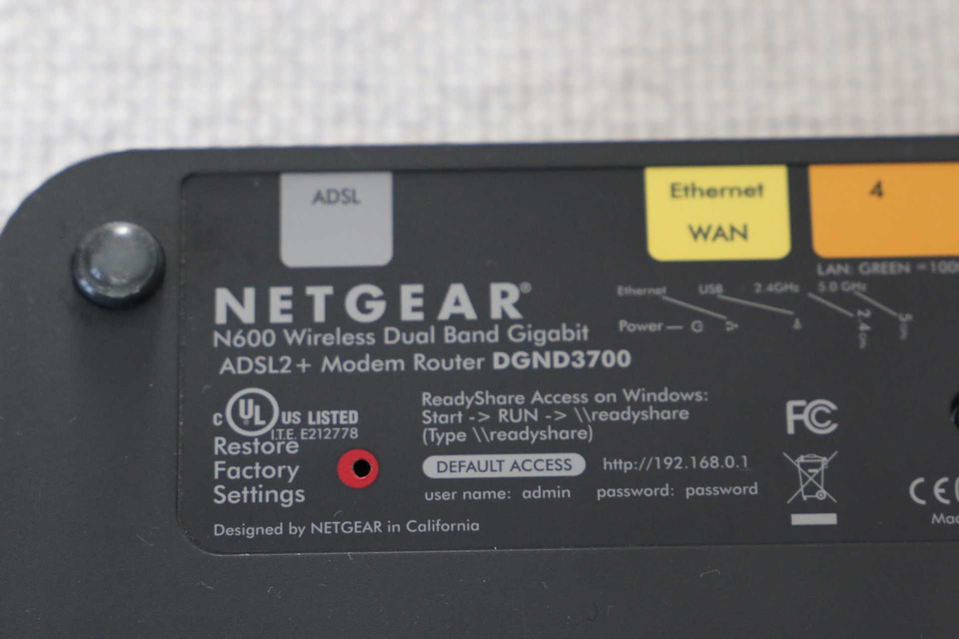 Super modem router Netgear N600 (DGND3700)