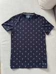Granatowa bluzka koszulka t-shirt w flamingi S 36