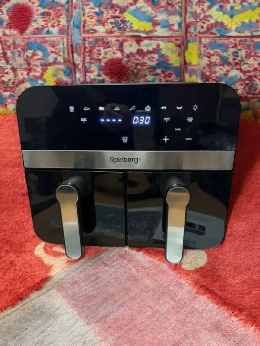 Аерогриль електричний фритюрниця з двома контейнерами 13л