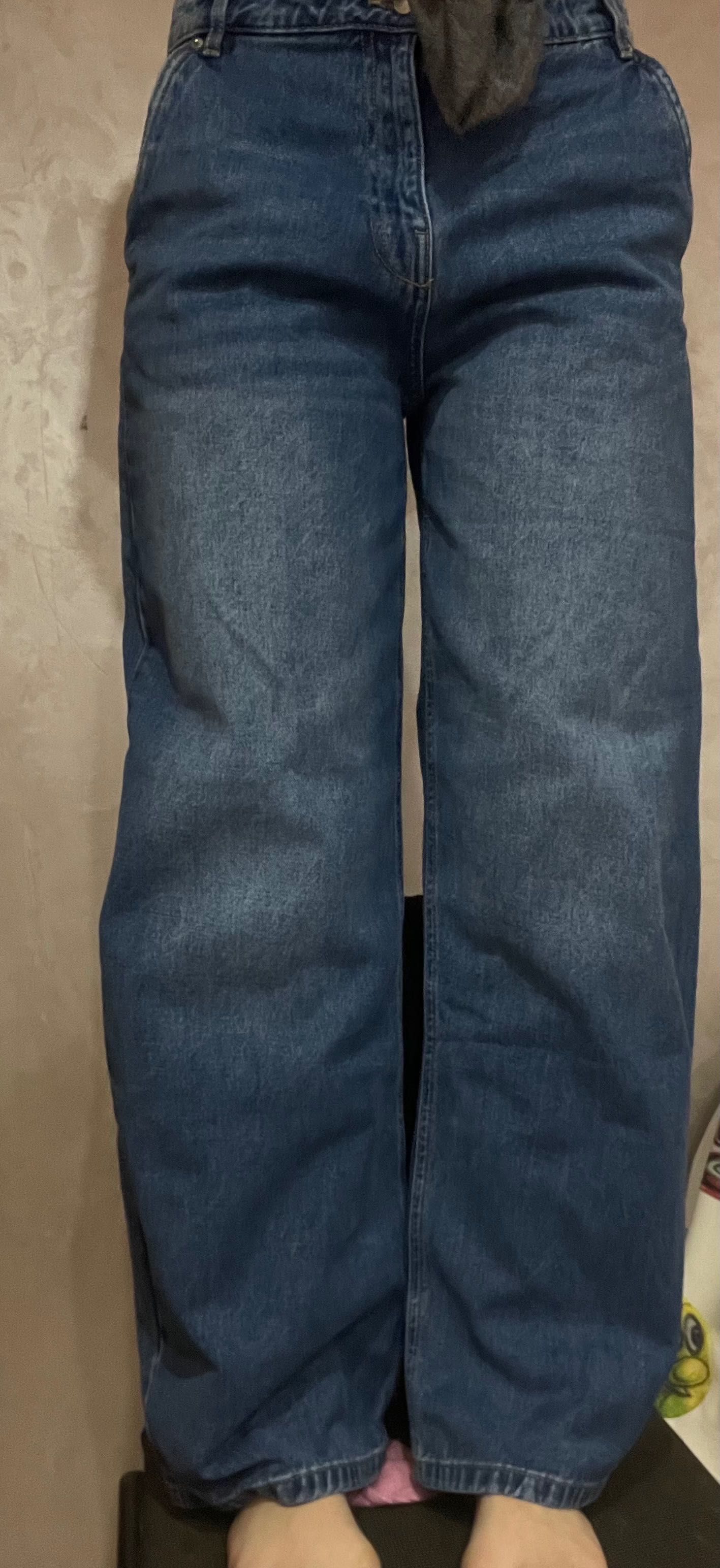 джинси сині, типу baggy, розмір 38