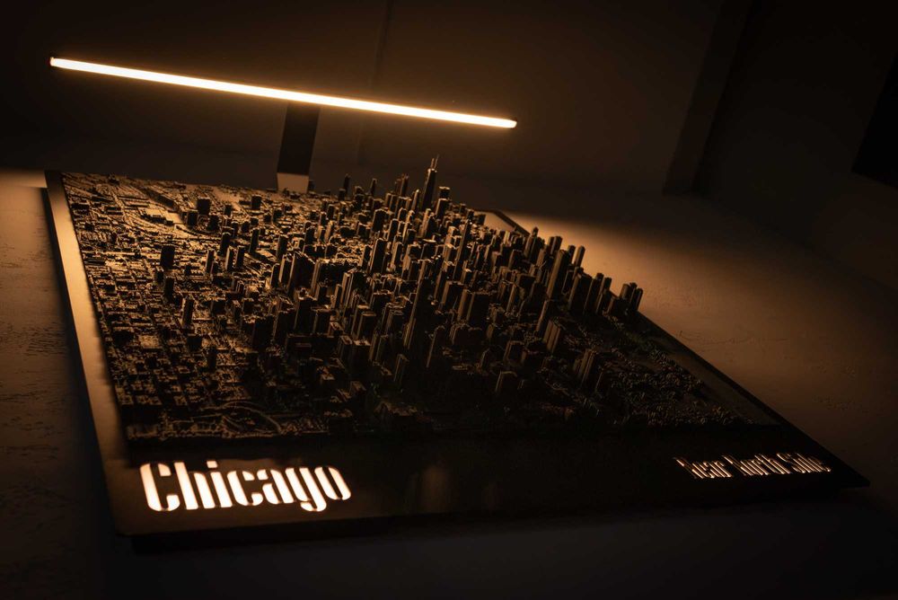 Unikatowy i stylowy obraz 3D Chicago – nowoczesna dekoracja ścienna