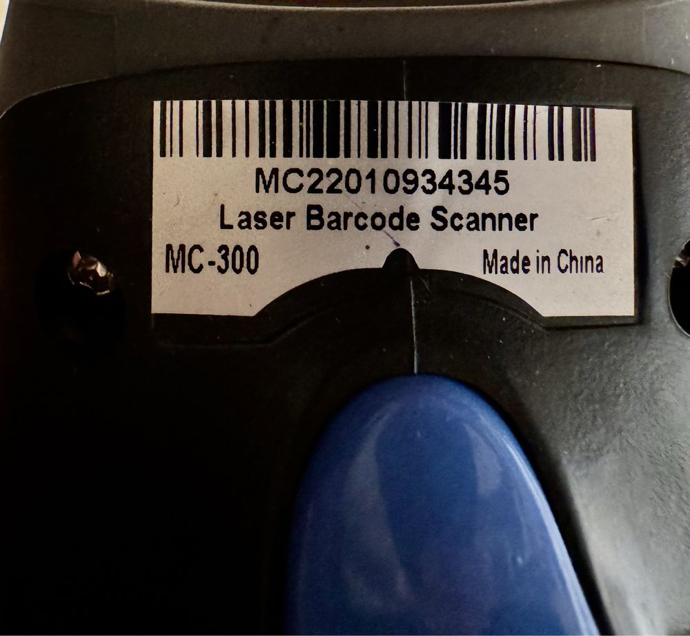 Лазерний сканер штрихкоду з підставкою Laser Barcode Scanner MC-300