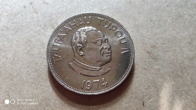 Монета Tonga Тонга Two Paanga 1974 год.
