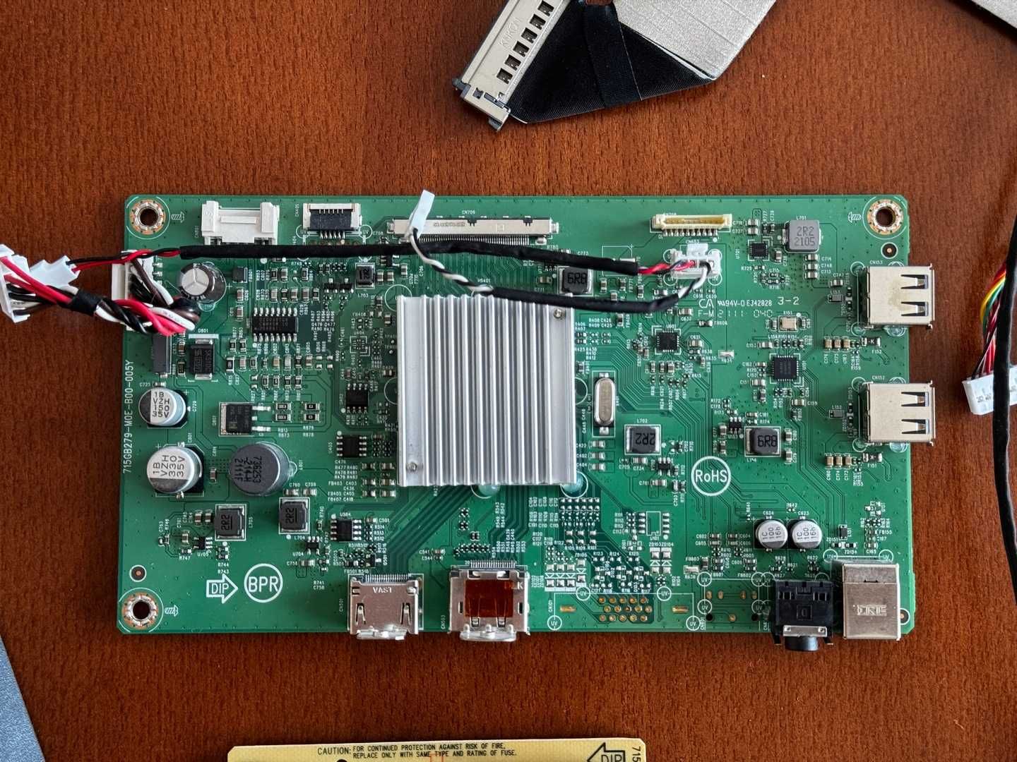 iiyama G2770HSU-B1, płyta główna, płyta zasilacza, przewody, części