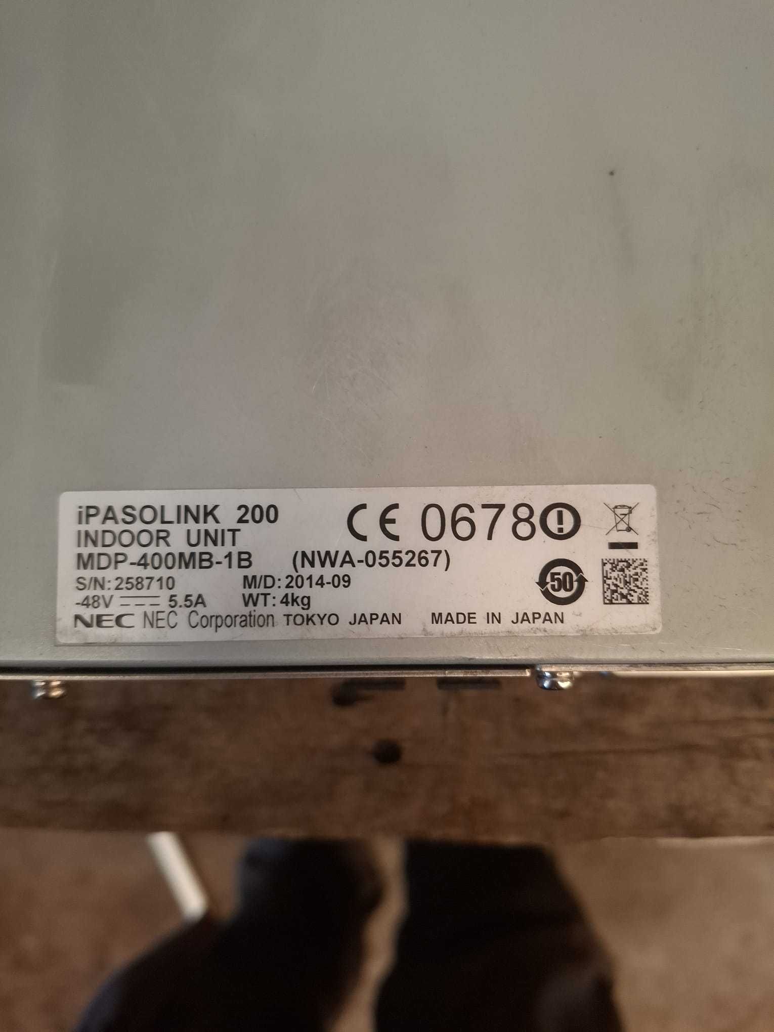 DIGITAL RADIO SYSTEM IPASOLINK 200 6-38GHz10-400 Mbp 2 radiolinia