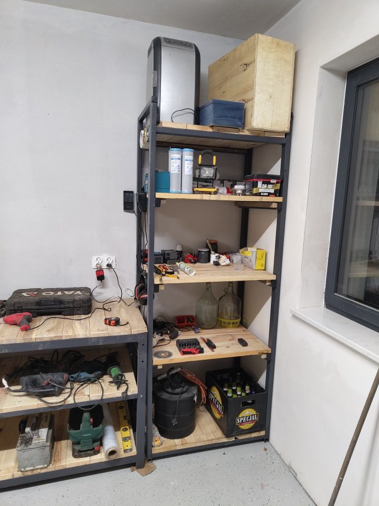Stól  Warsztatowy Stół Roboczy 1500kg z Blatem Drewnianym