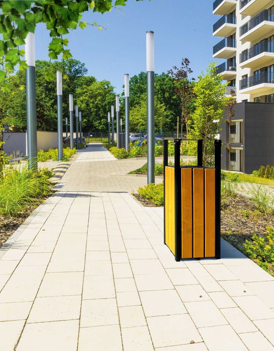 Kosz na śmieci Singiel kosz miejski ogrodowy  polski producent REKORD