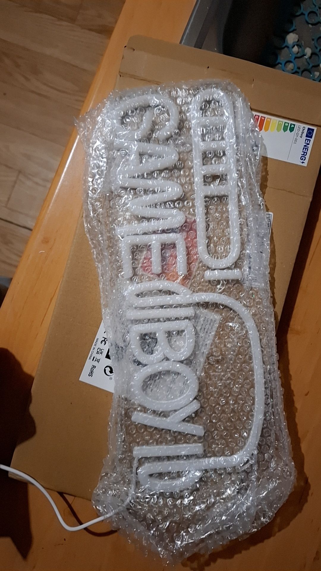 Neon, led na ścianę- gaming, dla gracza