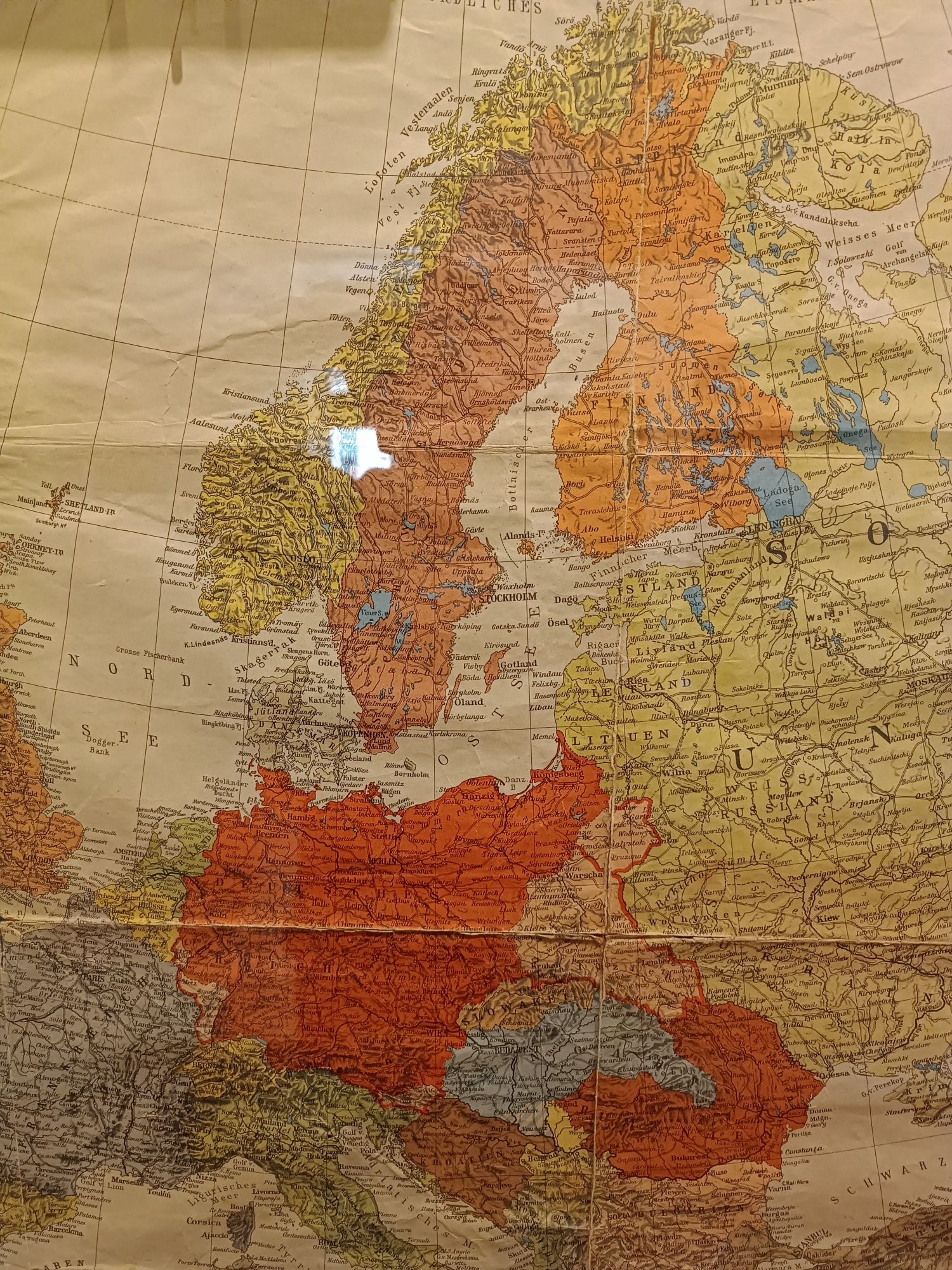 Stara Mapa Europy 1942