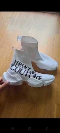 Buty skarpetkowe Versace Białe rozmiar 39