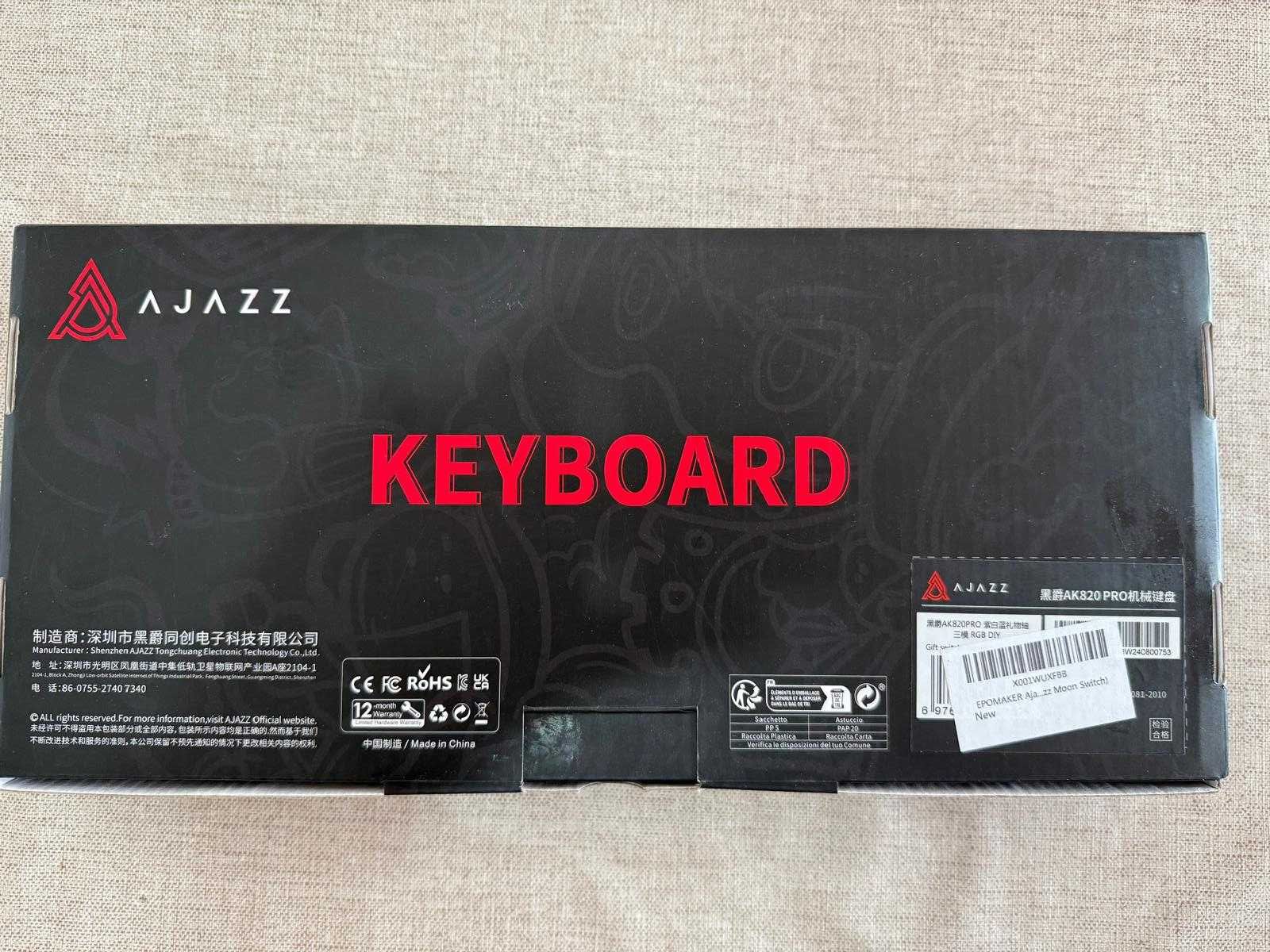 [NOVO com fatura] Epomaker ajazz AK820 pro Moon swtiches