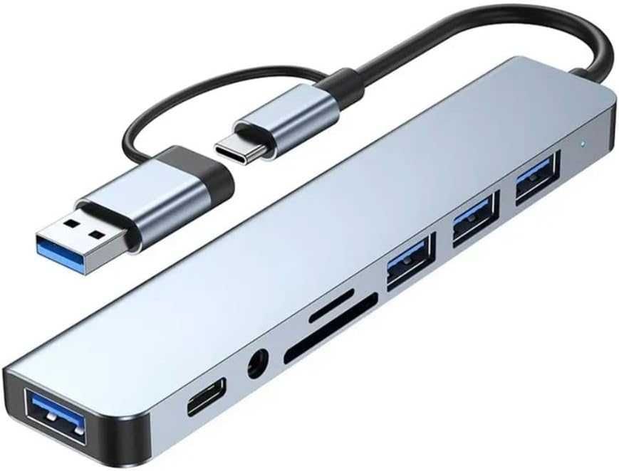 Stacja dokujaca BYL-2218TU 8 in 1 USB + USB-C