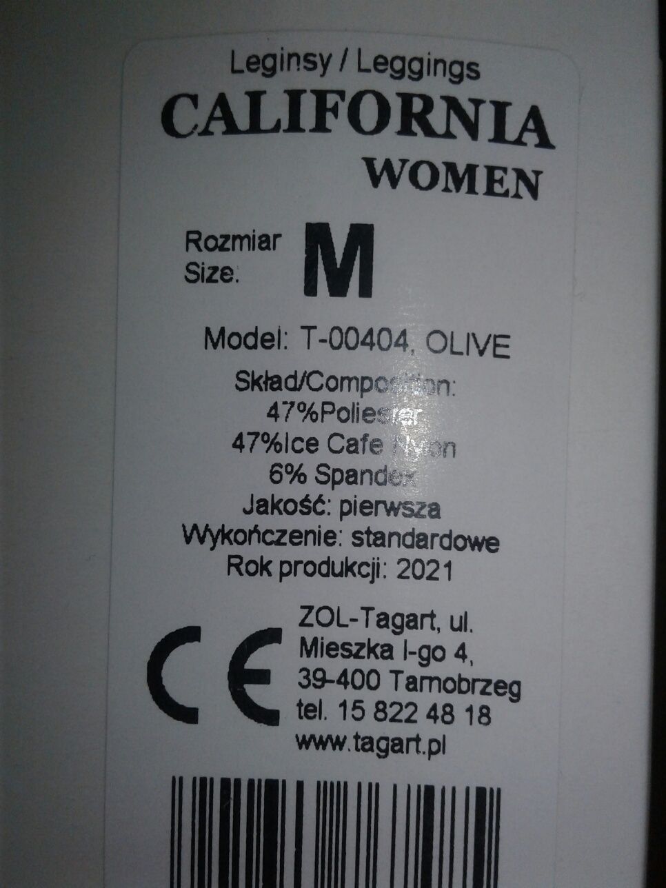 Legginsy kalesony California lady Tagart bielizna termoaktywna