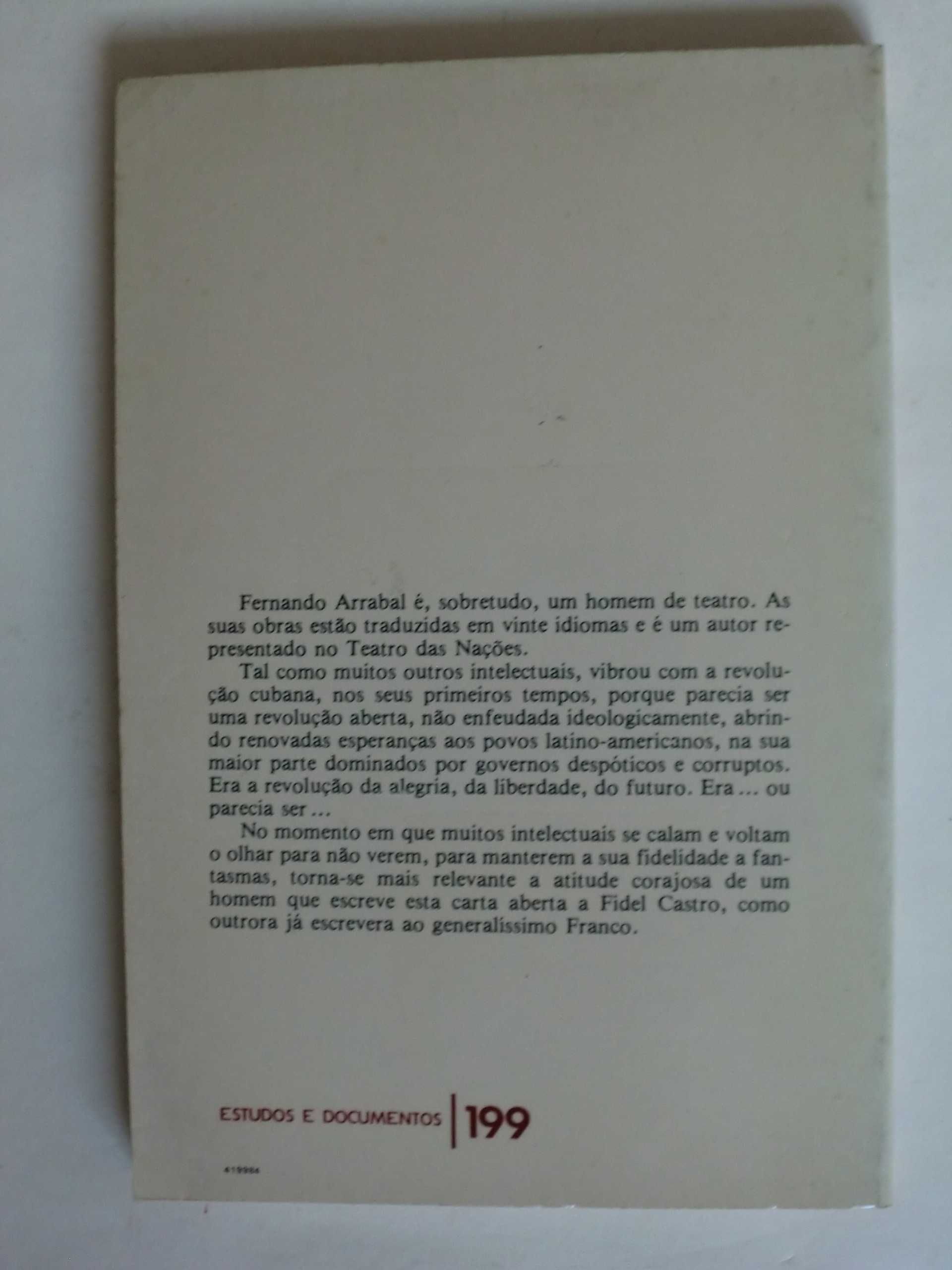 Carta a Fidel de Castro de Fernando Arrabal