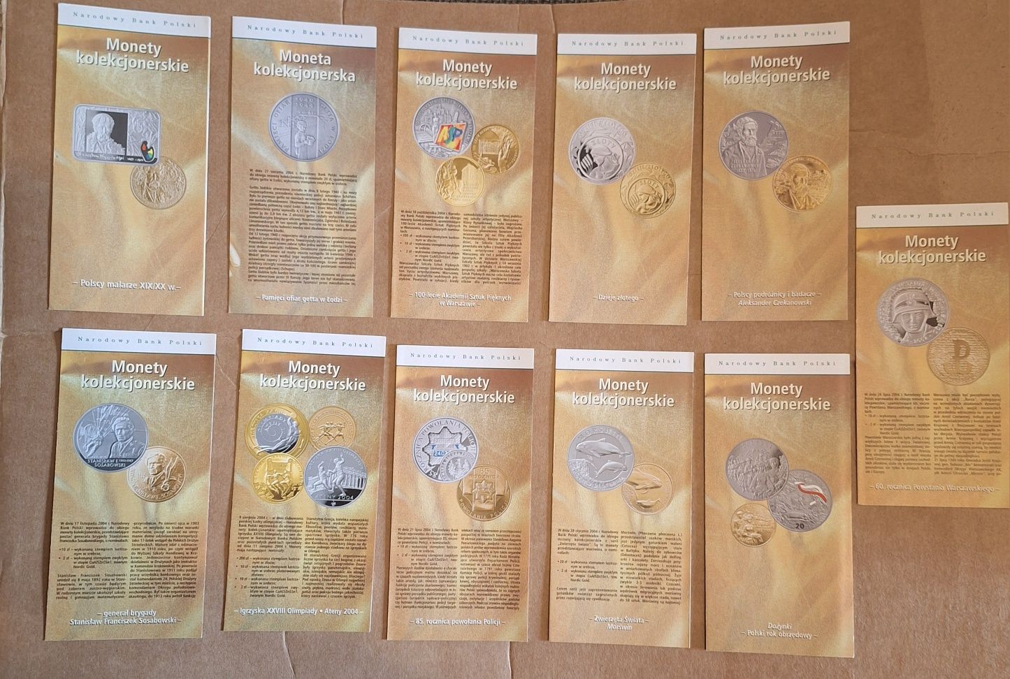 Foldery - monety rocznik 2004