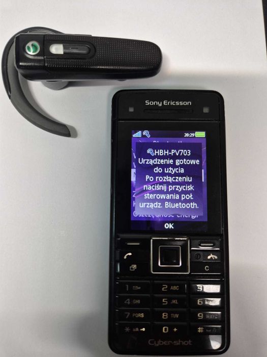 Sony Ericsson C902, słuchawka bluetooth hbh-pv703, ładowarka