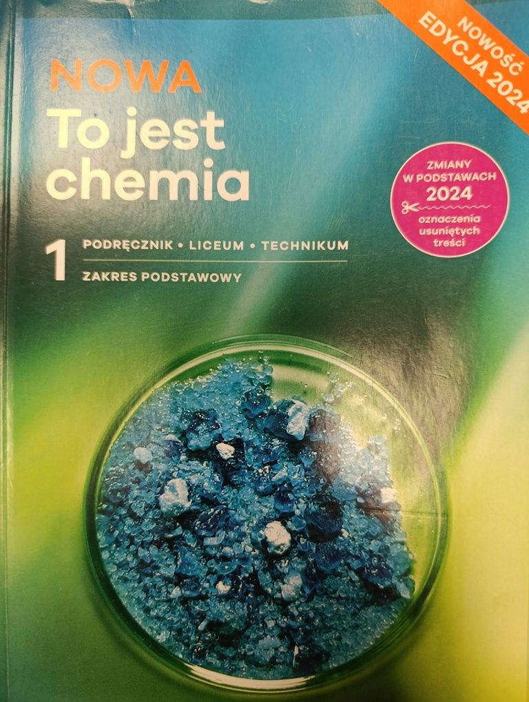 To jest chemia-Podręcznik do chemii klasa pierwsza liceum lub techniku