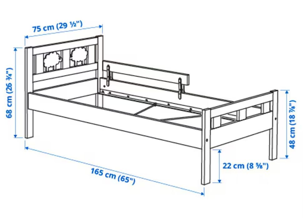 Cama de criança kritter azul