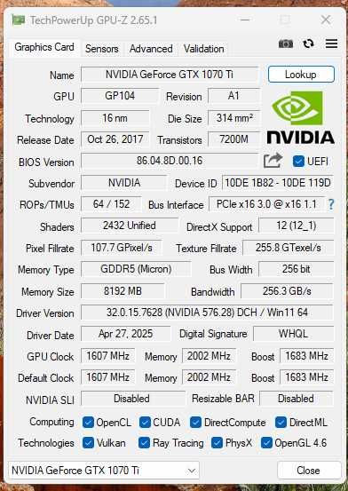 Inno3d GTX1070TI