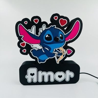 Stitch luminaria led personalizada
