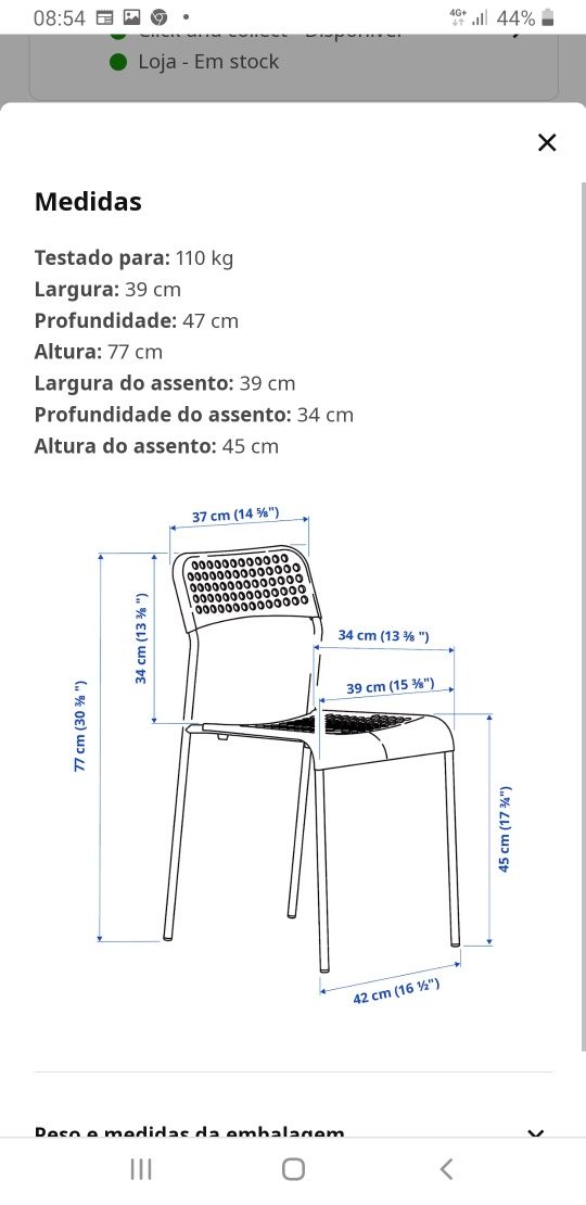 Cadeira ikea vermelha