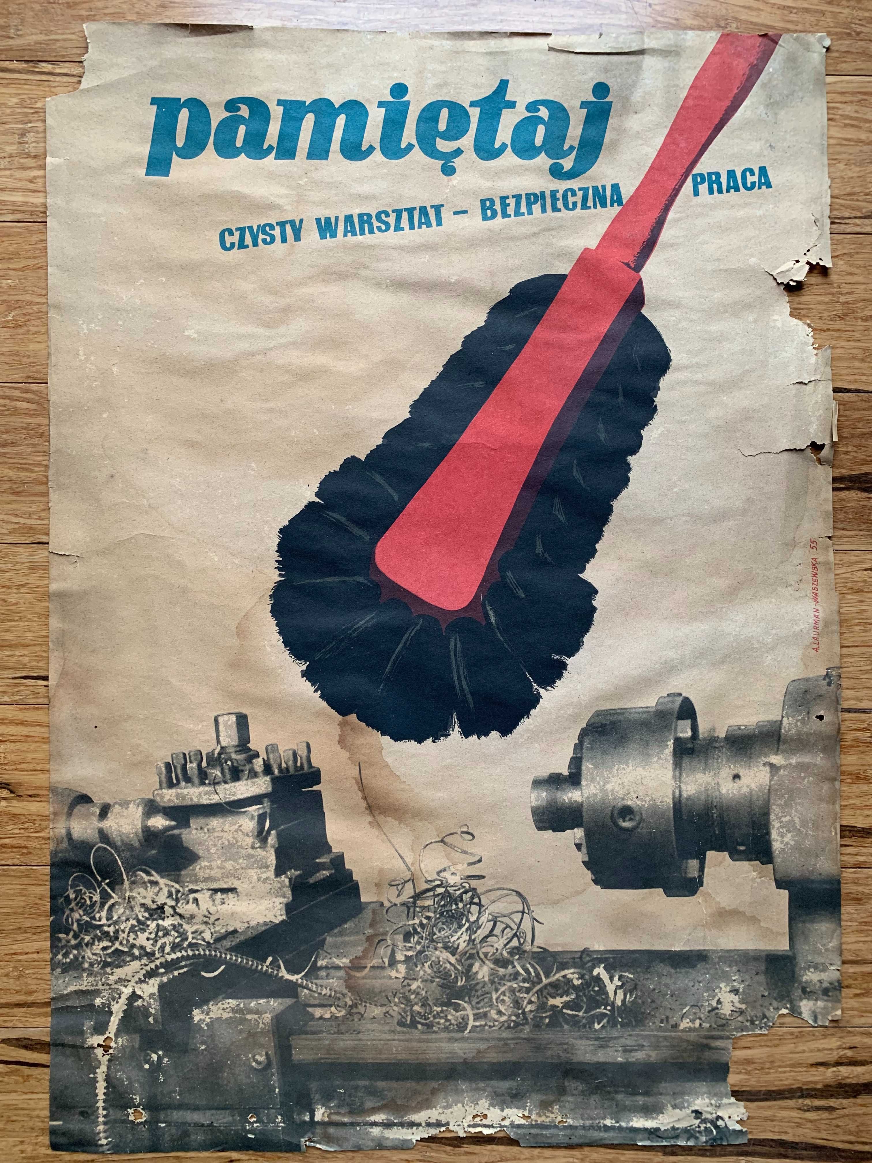 Oryginalny plakat PRL 1955 r.