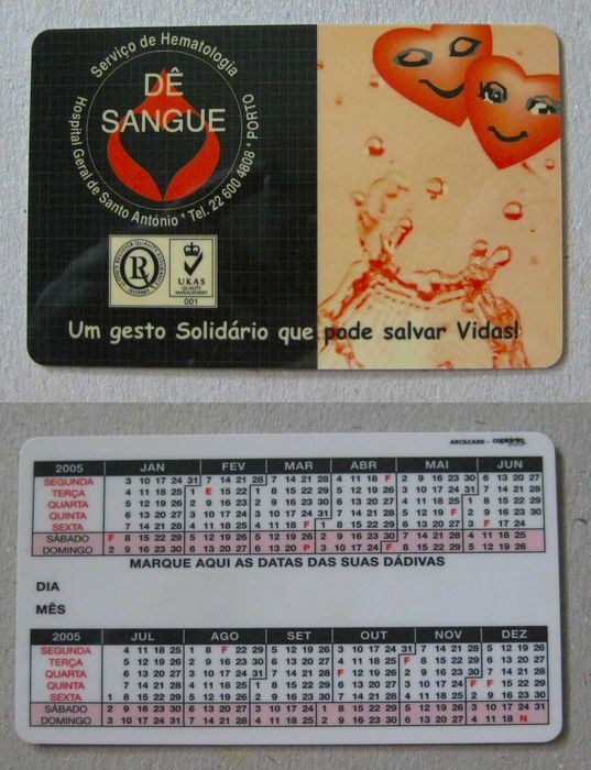 Conjunto de 4 Calendários Antigos