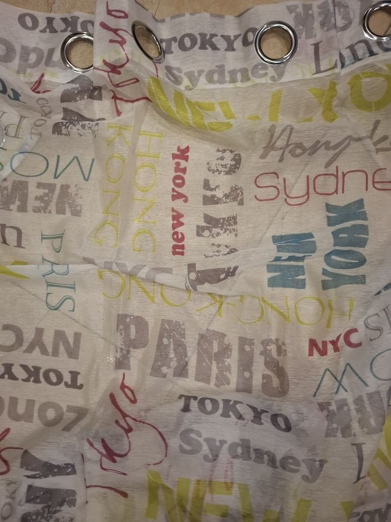 Komplet zasłon na przelotkach długie New York