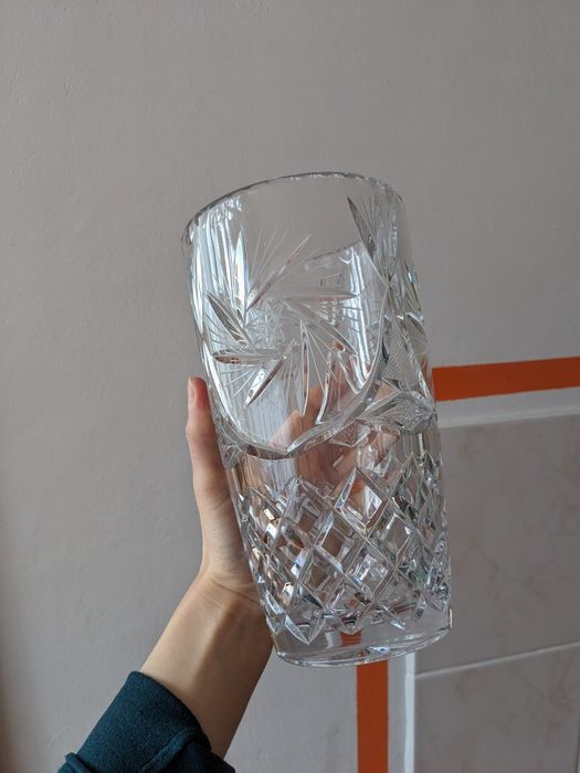 Wazon szkło kryształ PRL