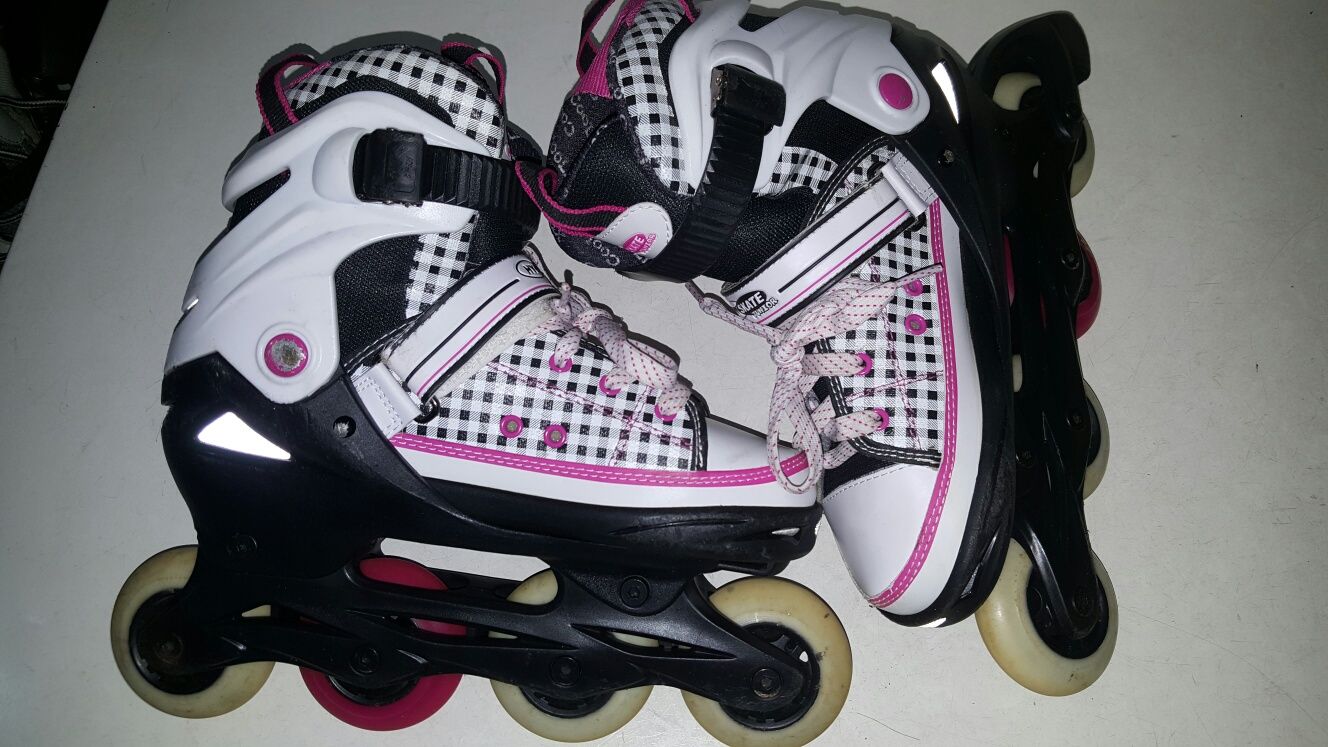 Rolki HY-SKATE Damskie Junior rozmiar 33-36 jak NOWE