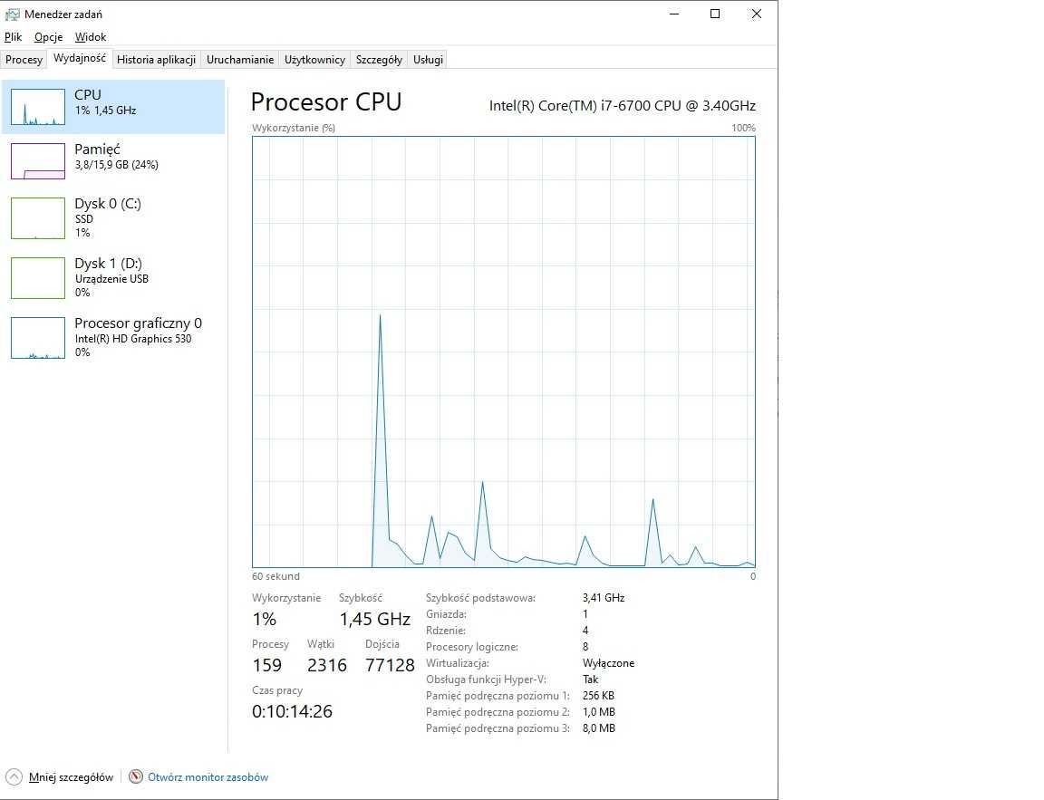 Komputer HP 550 i7 8x4.0 GHz/16GB RAM/SSD/WiFi/BT/Win 10