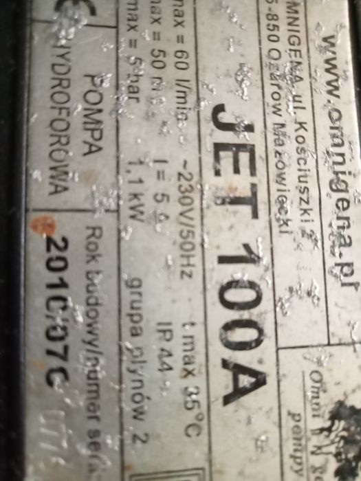 Pompa elektryczna do wody
