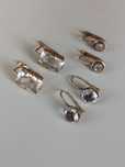 Серьги серебро 875пр горный хрусталь