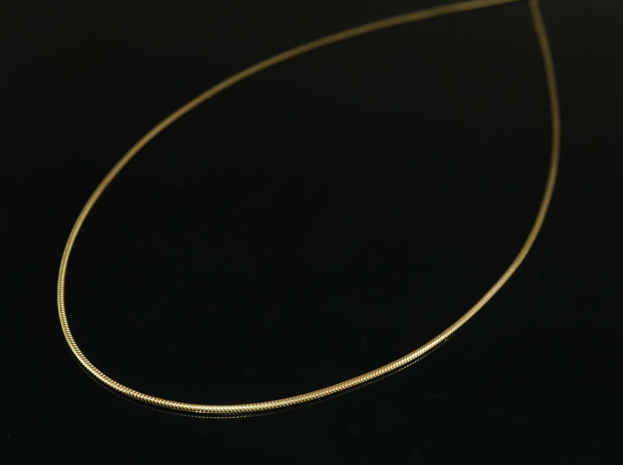 Złoto 585-złoty łańcuszek splot ŻMIJKA 45 cm