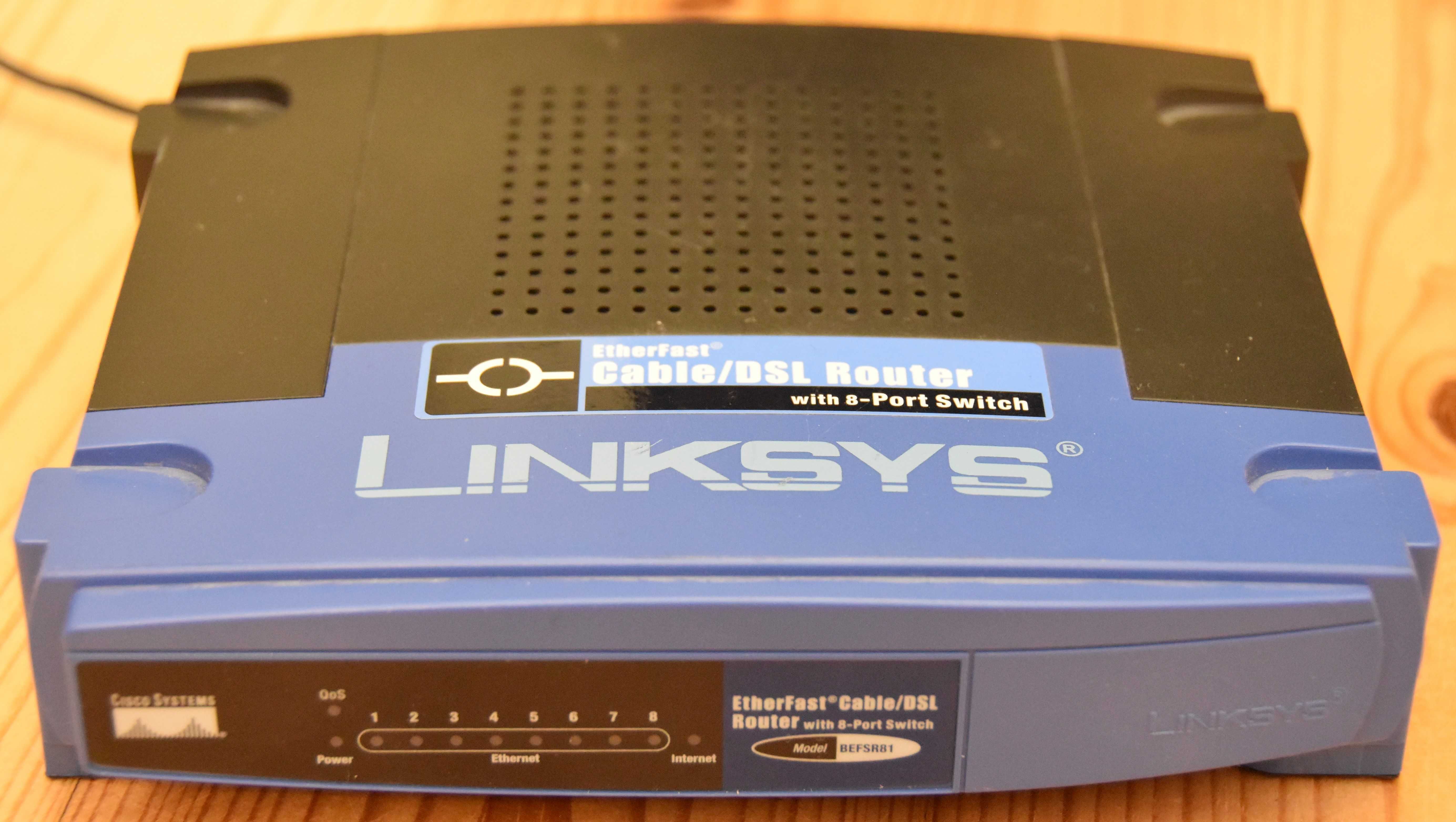 Linksys Adsl2 gateway 4port switch modem router