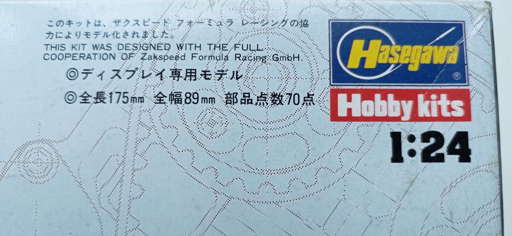 Zakspeed Yamaha zk891 kit marca Hasegawa escala 1:24